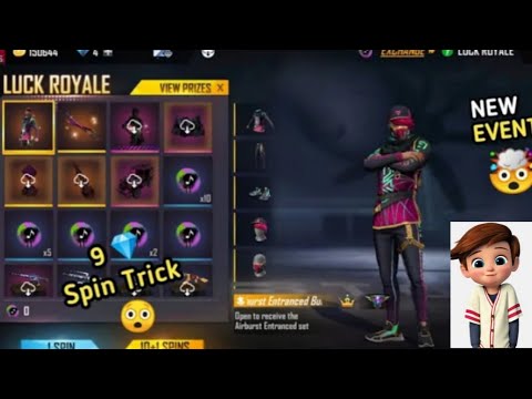 SQUAD BEATZ ROYAL SPIN | FREE FIRE NEW EVENT | FF NEW EVENT TODAY |  AIRBUST ENTRANCED BUNDLE FF