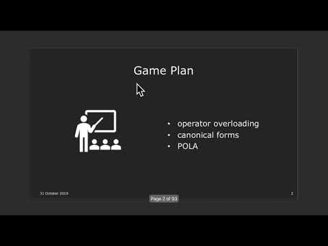 CS 106L Fall 2019 - Lecture 11: Operators (Screencast)