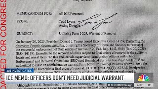 Internal government memo says ICE officers don't need a warrant to enter homes