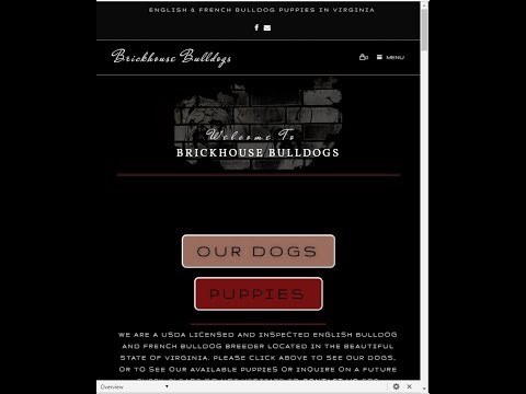 Breeder Designs - Mobile View of Brickhouse Bulldogs - DRAFT