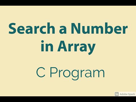 C Program to Search Number from List using Array | Program Clips