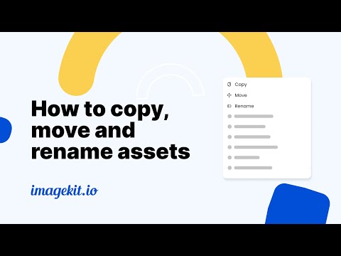 Copy, Move, and Rename assets in ImageKit | Digital Asset Management | ImageKit