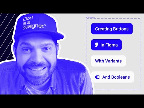 How to design buttons in Figma // Use variants and booleans for multiple states