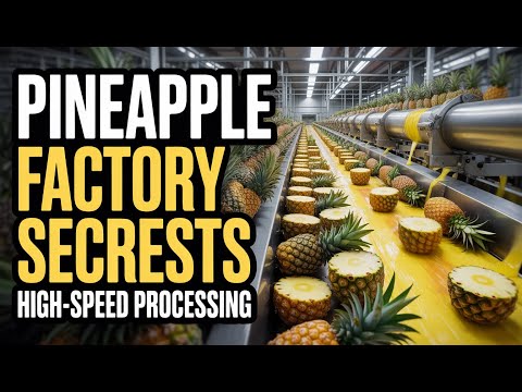 Pineapple Factory Secrets: Inside The High-Speed Processing Of The World's Golden Fruit | 4K