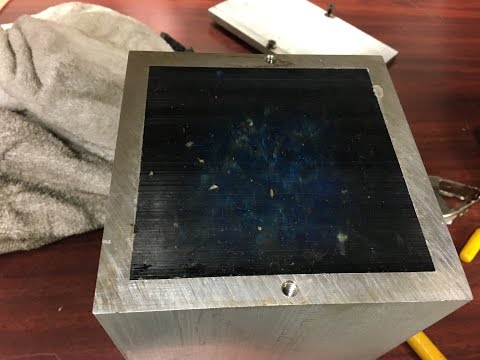 Recycling acrylic scrap using an oven and a hydraulic press