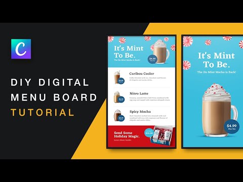 DIY Digital Menu Board (Creating a FREE Restaurant Menu With Canva)