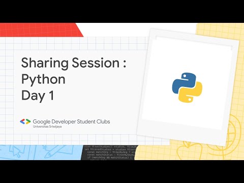 2022/01/11 - Sharing Session Python Day 1