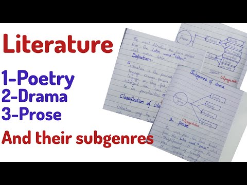 What is literature it's genres notes | genres of literature easy notes