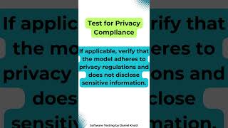 Test for Privacy Compliance #softwaretesting #machinelearning