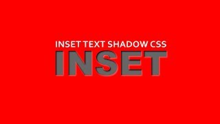 Inner text shadow using css