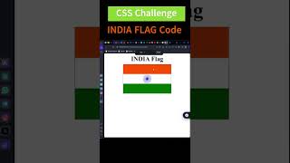 Flag of India code | #htmlcss #webdev #india #independenceday  #coding @coderMr.Bishtji
