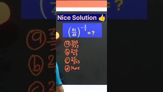Nice Exponent Solution 🔥#maths #shorts