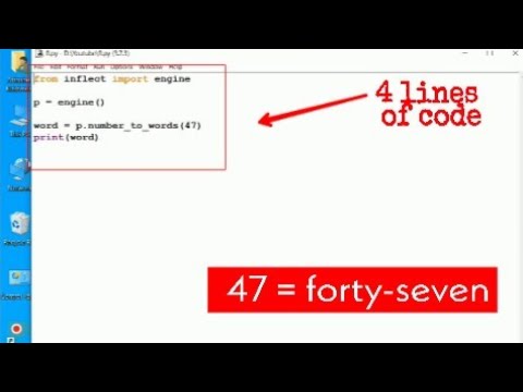 convert number to words in python | number into text