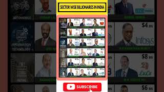 SECTOR WISE BILLIONAIRES IN INDIA 🇮🇳 #equityedge05 #topbillionaires  #stockmarketindia #topinvestors