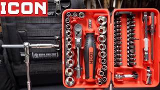 NEW ICON Flex Head Ratchet & Compact Socket Bit Set 70695 meme tool