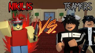 DESTROYING Teamers As Nikilis From MM2 (hacker vs teamers)