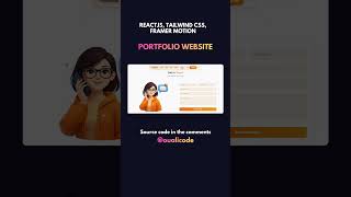 ReactJS, TailwindCSS, Framer Motion | Portfolio Website with Advanced Animations #shorts#shortvideo
