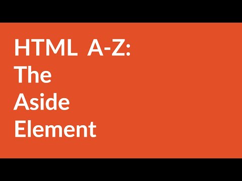 HTML A-Z: The Aside Element