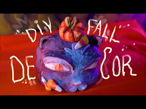 DIY Polymer Clay Cat Dish ~ Fall Home Decor ♡