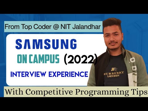 Samsung On Campus Interview Experience 2022 | Competitive Programming Tips | Hindi | CIS