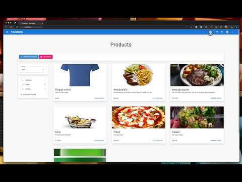 eShop - Products and AppBarTray
