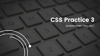 CSS (Practice 3) W3schools web page. (PART-1)