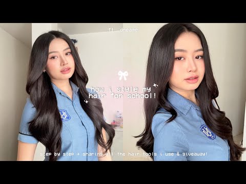 ₊˚⊹ grwm: how i style my hair for school + my fav tools & giveaway! ♡ (ft. dreame)