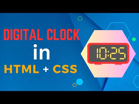 Digital Clock GUI in HTML + CSS | API EDUCATION