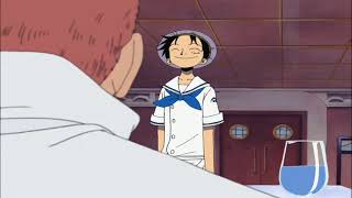 Luffy works as Waiter for Marine Commander | One Piece funny moments