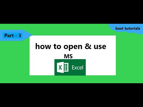 how to open and use MS excel | part 3 | beginners guide |designing part| best tutorials
