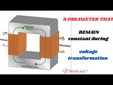 What are constant parameters during voltage /current transformation in transformers