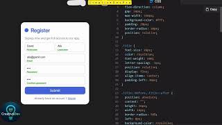 Creating a Login Form with HTML & CSS #loginpage #coding