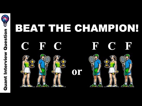 What's the best Strategy to Beat the Tennis Champion? | Quant Interview Questions