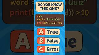 Comment your answer! My channel will be the top Python quiz hub 🔥 — be an early supporter #python