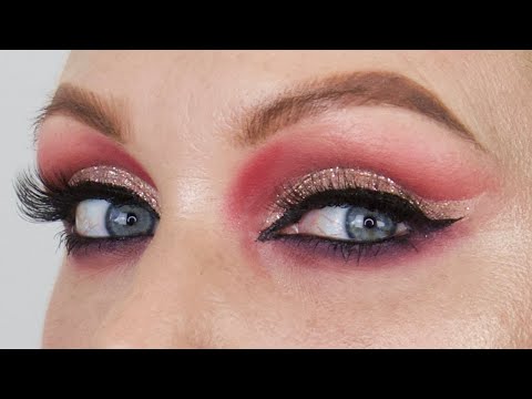 Pink Glitter cut Crease