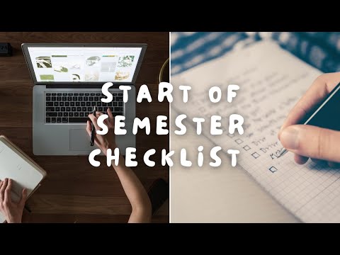 Start Semester Right: a Checklist ✅