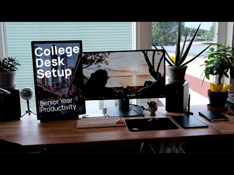 College Desk Setup - Senior Year Productivity (2020)