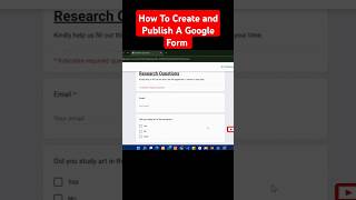 How To Create and Publish A Google Form #tutorial #howto #digitalforms #googleforms googleform