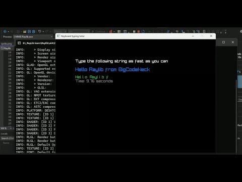 Build a Keyboard Typing Tutor in Raylib! | Real-time Typing Feedback + Timer