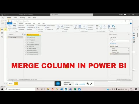 Merge column in POWER BI