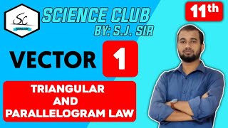 Triangular and Parallelogram law of vector addition. Vector for 11th Physics in Bengali.