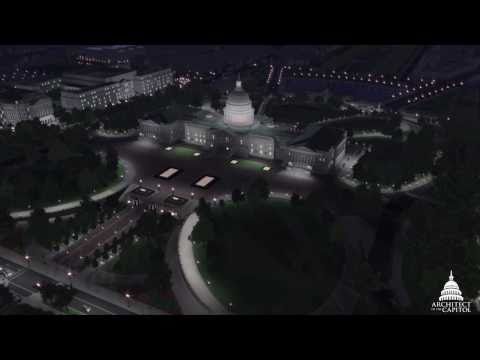 U.S. Capitol Building at Night 3D Rendering