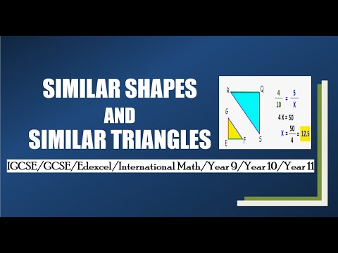 Similar Shapes and Similar triangles - Complete explanation with Examples in one shot IGCSE/GCSE