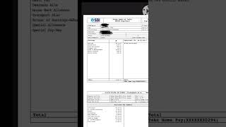 SBI JA salary slip 2024 ❤️ My first salary 🙏😇 #salary #sbi #sbiclerk #motivation #firstsalary