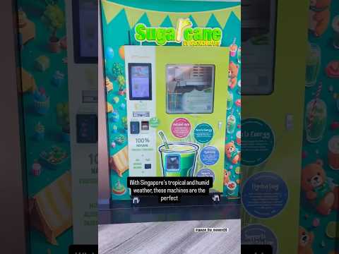 Singapore heat? No worries!🧃Fresh juice vending machines to the rescue😍