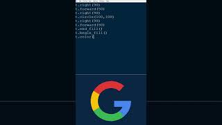 How to Create 🌈Google Logo Using 🐍Python Turtle🐢 💖SUBSCRIBE💖 #short video #python #programming