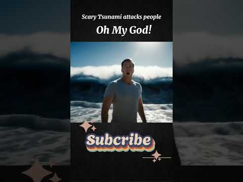 Scary Tsunami attacks people #disaster #tsunami
