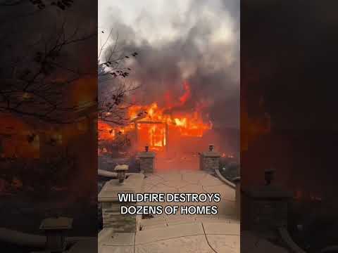 California Wildfires Rage as Strong Winds Fuel Destruction 🔥🌬️  #CaliforniaFires #WildfireAlert
