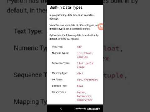 Learn Python Data Types Part 4 Mobile Version