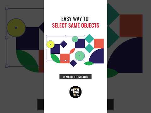 Easy way to select same objects in Adobe illustrator.